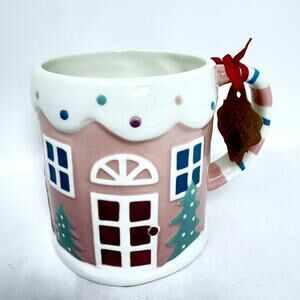 Lang By Design Group Christmas Gingerbread Holiday Tea Mug Multicolor Ceramics